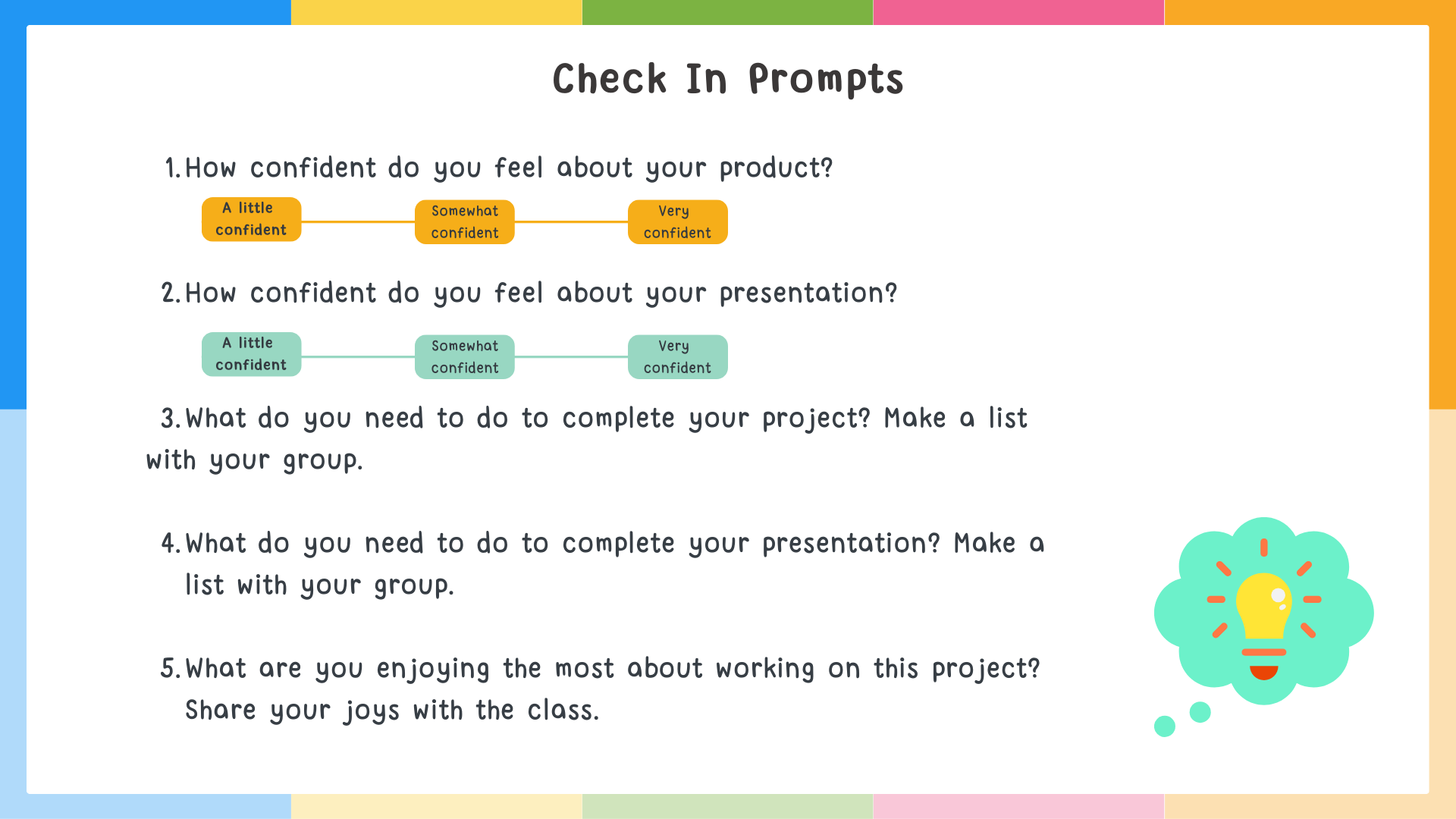 Check In Prompts - questions for group check-in session