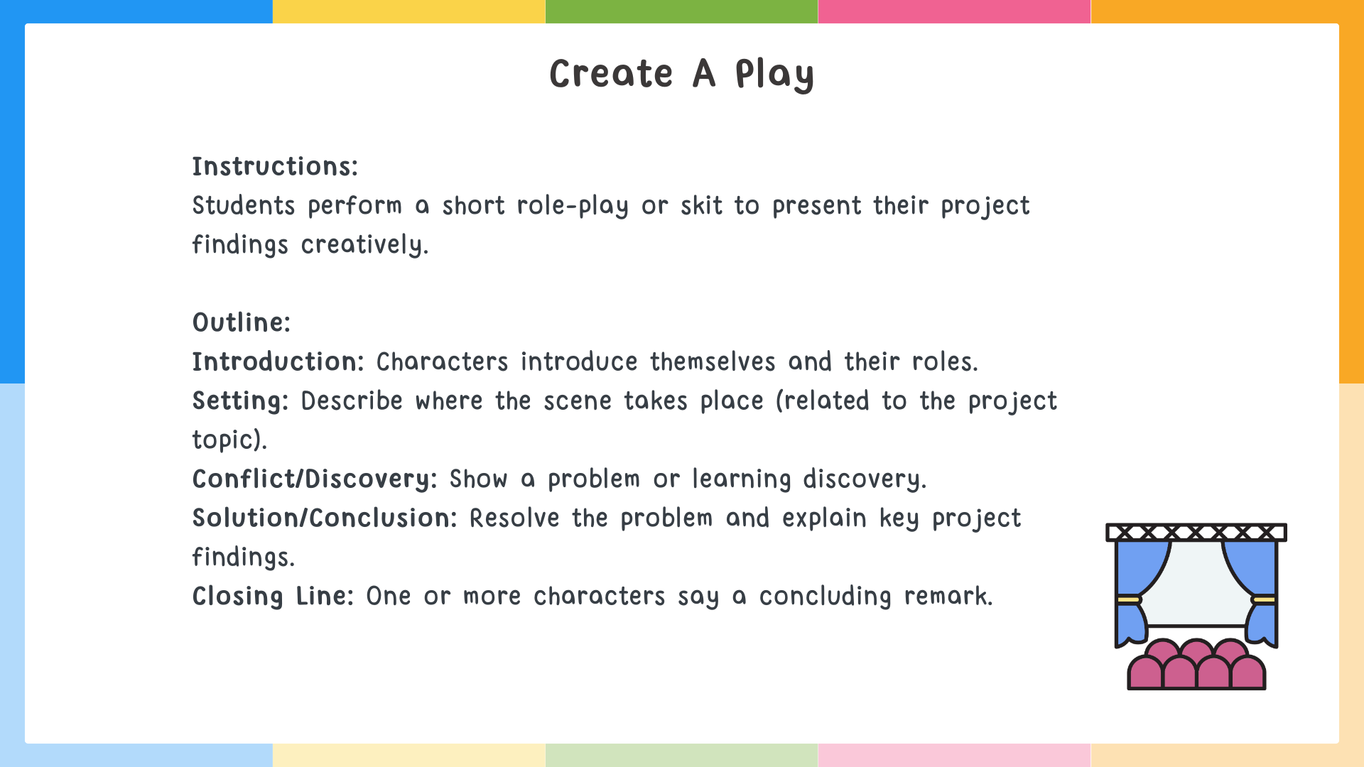 Create A Play - drama-based presentation method