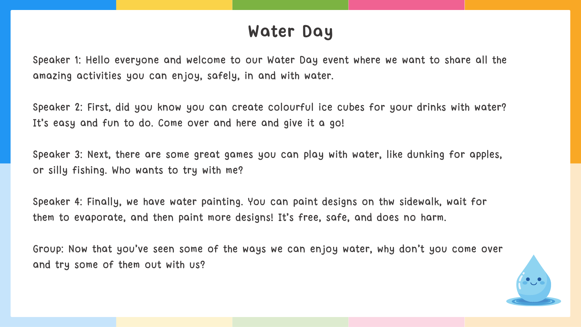 Kids' Presentation Example - sample presentation script