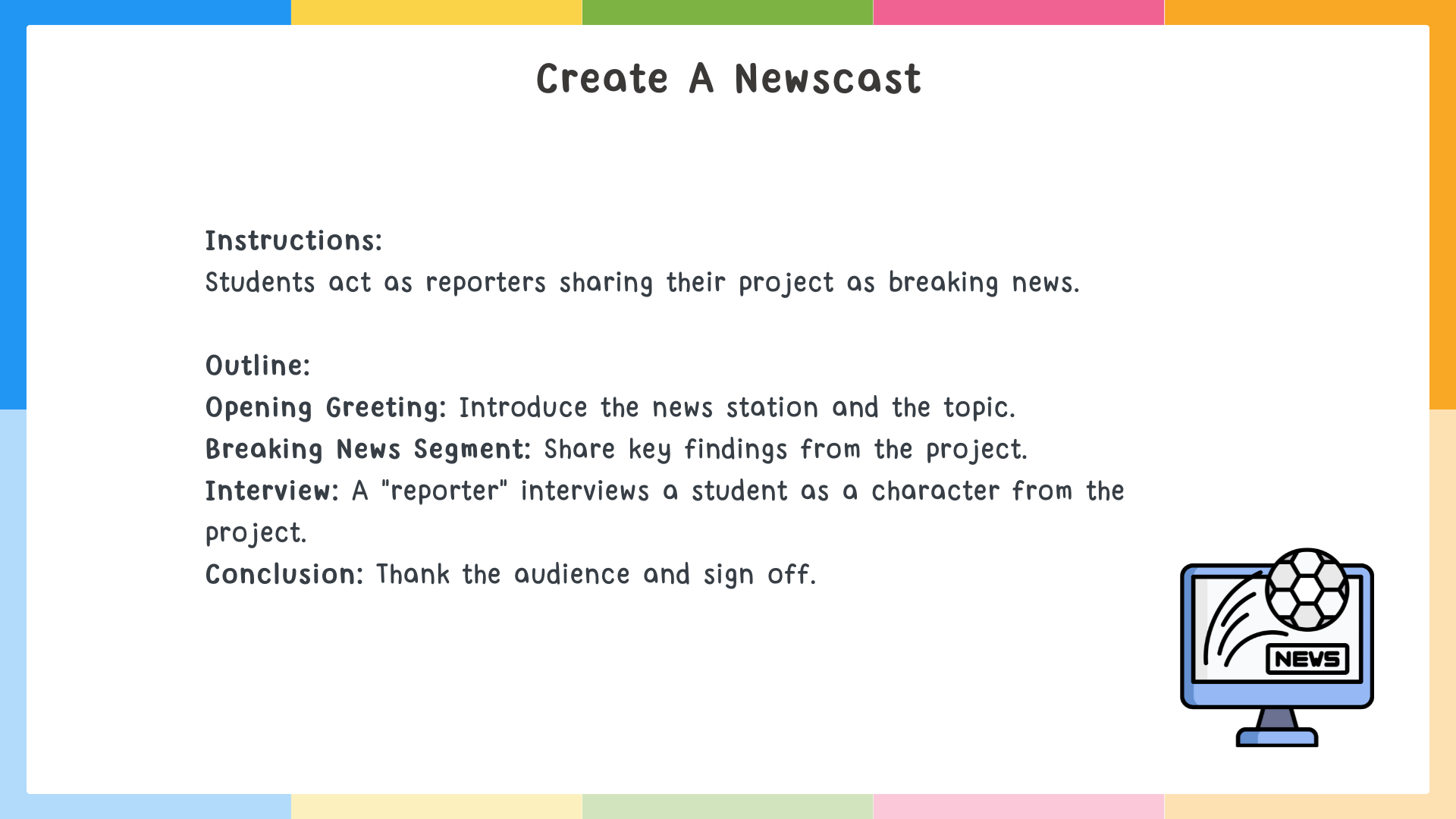 Presentation Idea Newscast - newscast-based presentation method