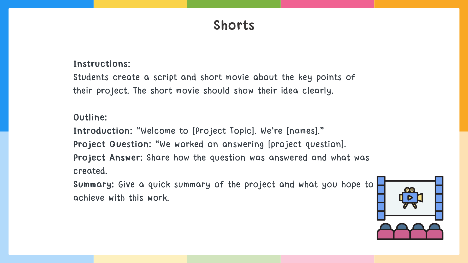 Presentation Idea Shorts - instructions for creating a short video about your project