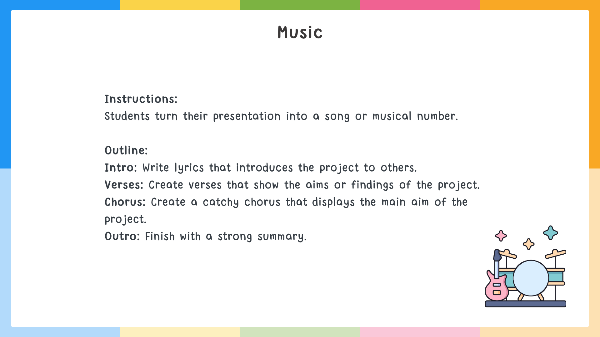 Presentation Idea Music - instructions for turning your presentation into a song or musical number